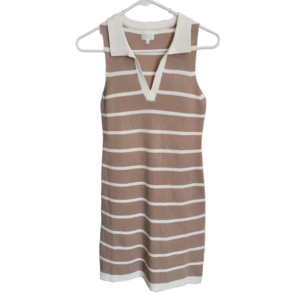 Dee Elly Striped Sleeveless Ribbed Dress - Like New - Picture 2 of 7
